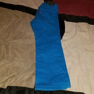 Levi's 3T Bright Blue denim pants.